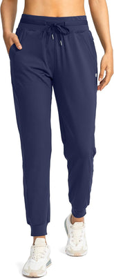 Women'S Joggers Pants with Zipper Pockets High Waisted Athletic Tapered Sweatpants for Women Workout Lounge